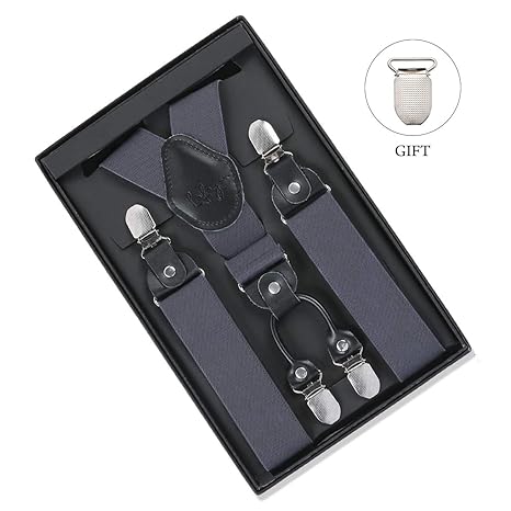 Lafayon Herren Hosenträger Hosenträger Für Männer 4 Schnallen Y Zurück Striped Heavy Duty Männer Hosenträger Durable Elastisc