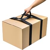 ECOSHIRE Carrying Strap with Handle, Handheld Belt for Safely Moving and Lifting Heavy Boxes, Adjustable Belt, H-Shaped Style Carry Straps, Suitable for Cylinder, Camping Mat(61 inch)
