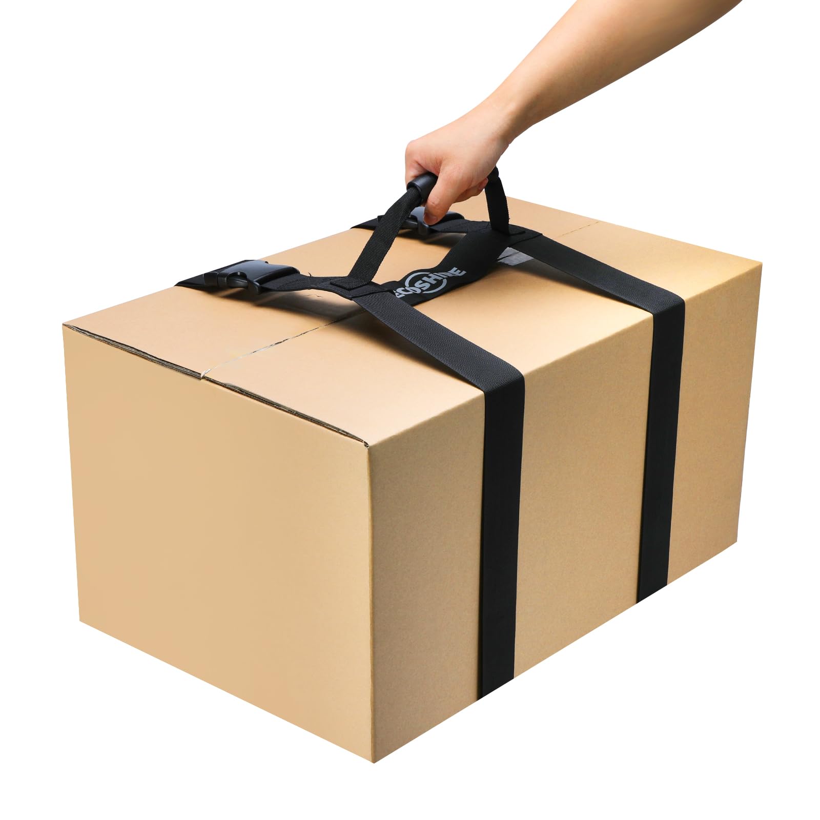 Photo 1 of ECOSHIRE Carrying Strap with Handle, Handheld Belt for Safely Moving and Lifting Heavy Boxes, Adjustable Belt, H-Shaped Style Carry Straps, Suitable for Cylinder, Camping Mat(78.7 inch)