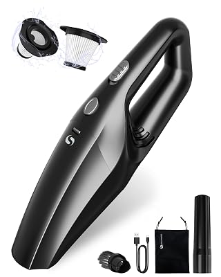 SERVOMASTER Handheld Vacuum Cordless, Car Vacuums Powerful with Rechargeable Battery, Portable Hand Held Vacuum Cordless with Washable HEPA Filter, Mini Vacuums Kit for Men and Women