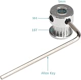 DollaTek 5x Aluminum GT2 Timing Belt Pulley 16 Teeth 5mm Bore 6mm Width + Wrench view 6