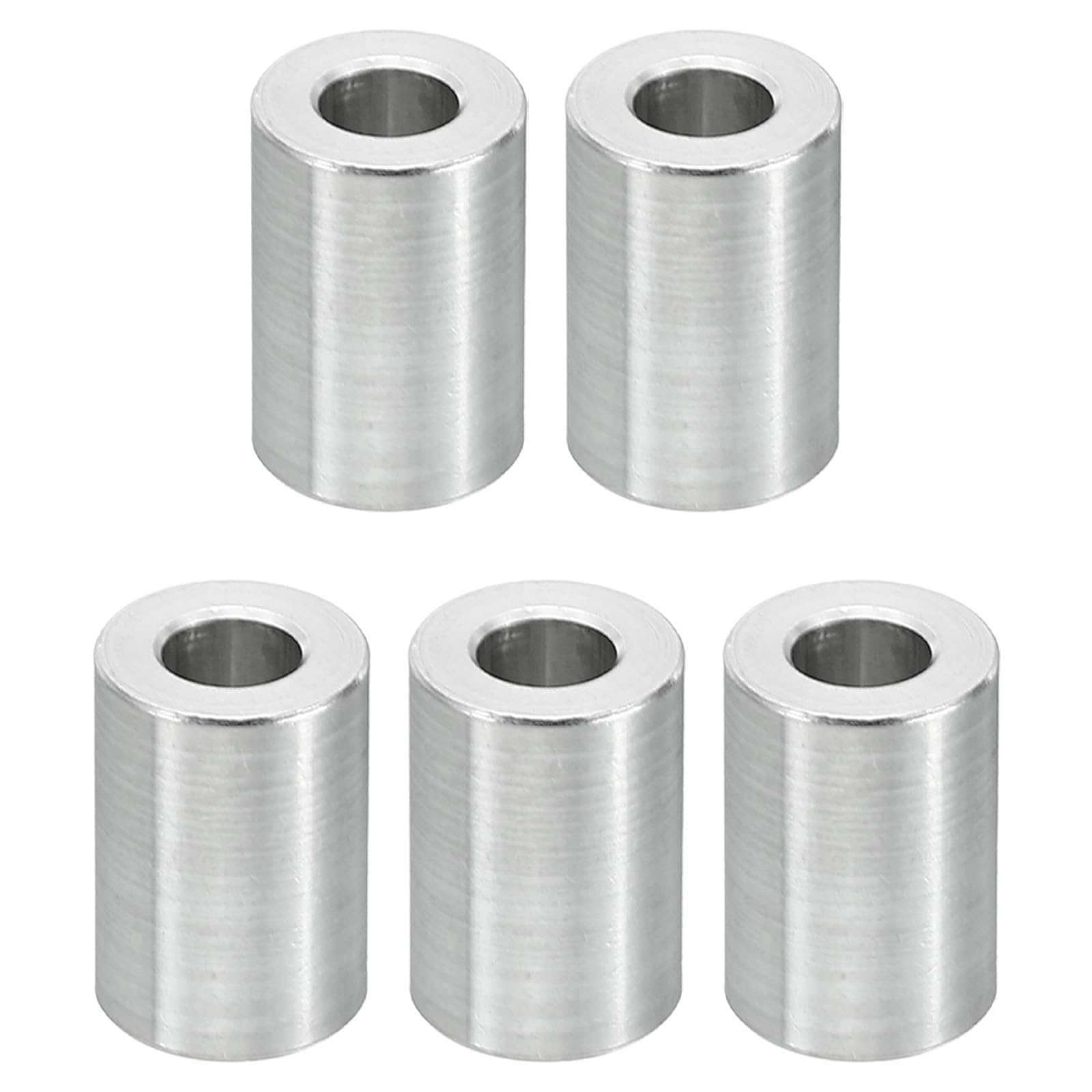 PATIKIL M5 Aluminum Spacers, 5 Pcs Metal Spacer Aluminum 5.2mm ID x 10mm OD x 14mm L Aluminum Spacer Screw Standoff Round for 1/5inch or M5 Screw Bolts
