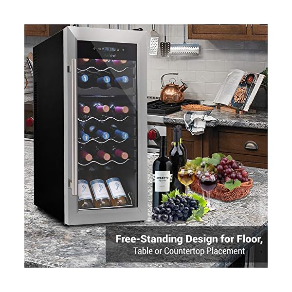 18-Bottle-Wine-Cooler-Refrigerator-WhiteRed-Wine-Fridge-Chiller-Countertop-Wine-Cooler-Freestanding-Compact-Mini-Wine-Fridge-18-Bottles-wDigital-Control-Glass-Door-NutriChef-PKCWCDS185