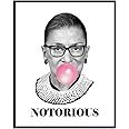 Amazon.com: Ruth Bader Ginsburg Wall Art Print - Funny Notorious RBG ...