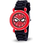 Marvel Spiderman Watch for Kids - Spiderman Watch Boys - Spider-Man Watches for Boys 4-6 - Kids Toys - - Marvel Toddler - Teen - Plastic Case - Silicone Strap