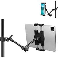 Mippko iPad Holder for Microphone Stand/Mic Music Stand,Tablet Mount Compatible with 4.7~12.9" / Nexus/LG G Pads/e-Reader/Swi