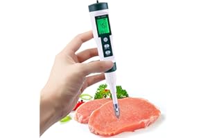PH Meter for Food - Digital Food PH Tester | Pointed Piercing Digital Food PH Meter with Probe | Professional Fermenting PH T
