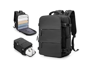 WEPADRE Black Travel Backpack for Men Carry on Backpack for Airplanes Traveling Backpack for Women Personal Item Backpack for Traveling on Airplane Airback Backpack for Travel Bag Mochila de Viaje