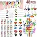 KOKSII Qunan 48 Pcs Dinosaur Party Favors Dino Party Keychains Bracelets Rings Stickers Drinking Straws Dinosaur Toys Prizes Gift Goodie Bag Fillers for Kids Boys Birthday Dinosaur Party Supplies