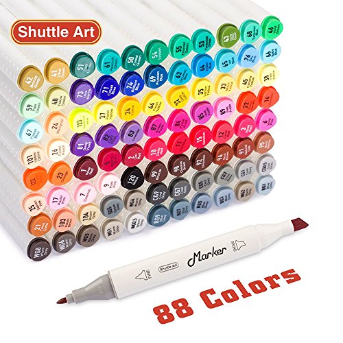 Shuttle art 88 colors dual tip art markers,permanent ma…