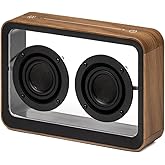IPPINKA Mage See-Through Bluetooth Speaker - Walnut - Rechargeable, up to 8 Hours of Play Time