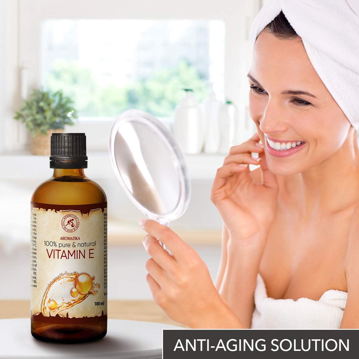 Vitamin E Oil 200ml for Hair Face, Body, Anti Aging Skin Care for Sensitive Oil - Anti Wrinkle Natural Tocopherol Oil - Image 4
