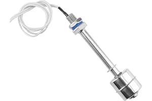 Elecall 4" Float Switch Stainless Steel Tank Water Level Sensor 110V ES10010 Wire Length 12inch