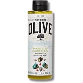 KORRES Pure Greek Olive Shower Gel, Sea Salt, 8.45 Fl Oz | With Cretan Olive Leaf Extract, Active Aloe &amp; Wheat Proteins; foaming olive oil formula, 8.45 Fl Oz.