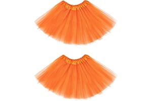 Century Star 2 Pack 4 Layers Tutu for Toddler Girls Tulle Ballet Dance Skirts Princess Kids Dress up Birthday Party 2-8 Years