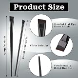KALIONE 10 Pack Flat Eyebrow Tint Brush Angled Eyeliner Brush Set Ultra Thin view 2