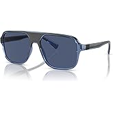 Dolce & Gabbana DG6134 Men's Sunglasses Transparent Blue/Black/Dark Blue 57