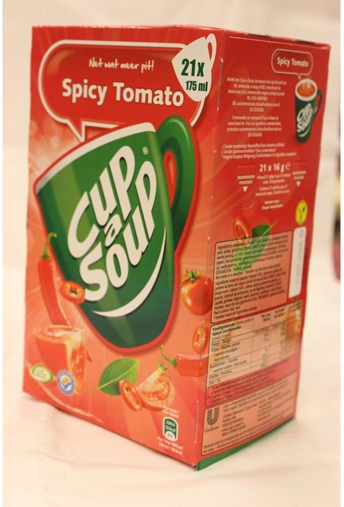 Unilever Spicy Tomato Soup, Cup a Soup, Bags, Unox, 21 x 175ml Amazon