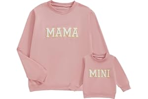 WINIODER Mommy and Me Matching Outfits Mama and Mini Long Sleeve Crewneck Sweatshirt Halloween Mother Baby Matching Clothes