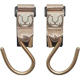 Huhu Essential Stroller Hooks - Lightweight Aluminum Stroller Bag Hook with Adjustable Straps, Matte Gold S-Hooks for Diaper Bag, Shopping, Everyday Essentials &ndash; Universal Fit Baby Stroller Accessory