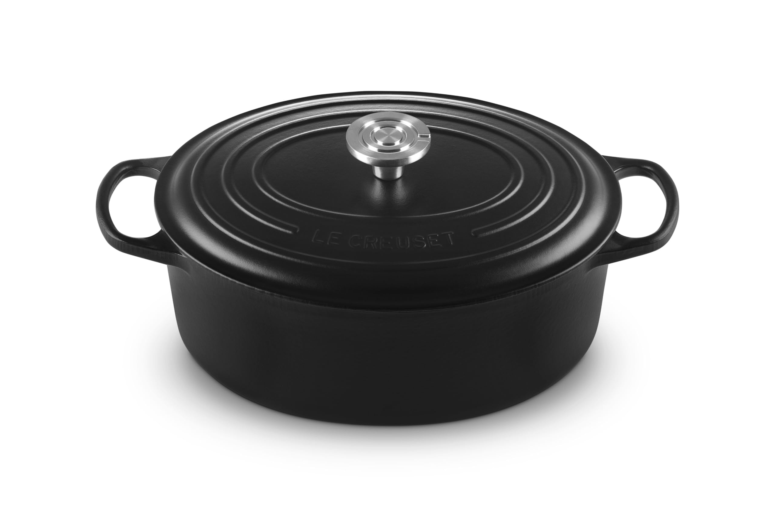 Le Creuset Enameled Cast Iron Oval Dutch Oven, 6.75 qt., Licorice/Crucible
