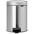 Brabantia 112645 Pedal Bin newIcon with Plastic Inner Bucket, 5 Litre - Matt Steel