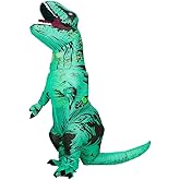 Inflatable Dinosaur Costume for Adult, Fancy Halloween Blow up T-Rex Costume for Cosplay Party Gift