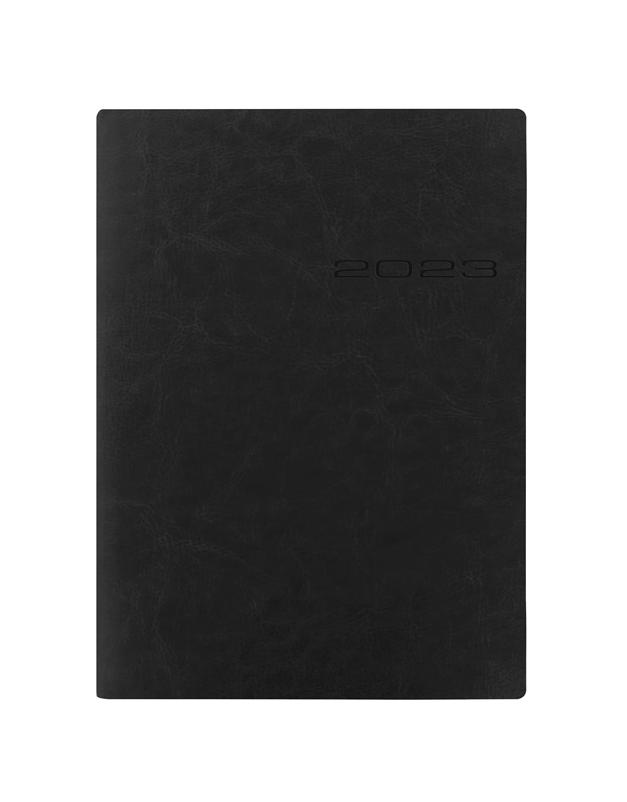 Letts Lecassa A5 day to page with appointments 2023 diary - black