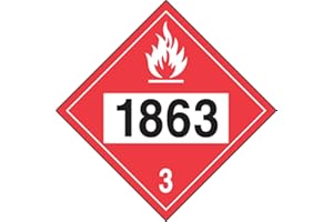 AccuformNMC NMC Hazard Class 3 "1863" (Fuel/Aviation) 4-Digit DOT Placard, 10.75" x 10.75" Adhesive Vinyl, 1 Count, MPL732VS1, American Made Safety Tags, Signs, and Labels
