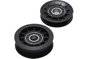 AXGSRV GX20287 V-Idler Pulley and Flat Pulley Kit Replacement for John Deere 102 105 108 125 145 7760, Replace GX20286