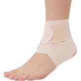 Domaste Ultra Thin Ankle Wraps Ankle Brace for Men ＆ Women, Adjustable Ankle Straps for Arch, Sprained Foot, Tendinitis, Football, Basketball, Running（Misty Rose, Pack of 1）