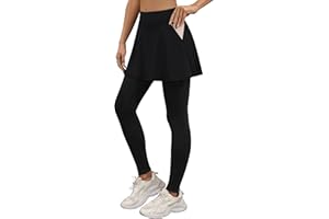 LouKeith Skirted Leggings for Women Athletic Skirt with Leggings Tennis Skirt Yoga Running Golf Skirts with 4 Pockets