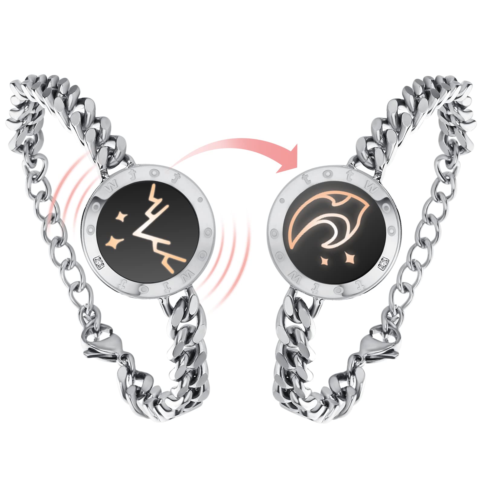 Watch Relationship Vibrating Bracelets TOTWOO Long Distance Touch Bracelets For Couples, Chile Ubuy Watch Relationship Vibrating Bracelets TOTWOO Long Distance Touch Bracelets For Couples, Chile Ubuy