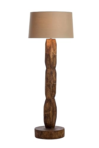 O Thentique Solid Wooden Floor Lamp Dark Contemporary