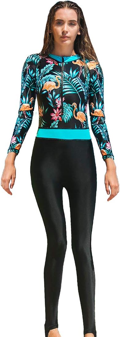MicosuzaSwimsuit for Women Design One Piece Long-Sleeve Surfing Suit