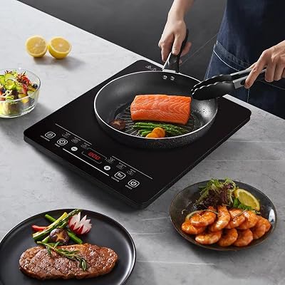 Panana Electric Induction Hob Portable Digital Touch Single Cooker Black