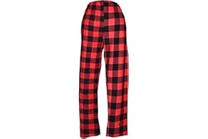 NORTH 15 Big Boys Pajama Pants - Boys Fleece Pajama Pants - Boys Plaid Pj Pants Ideal for Holiday, Boys Pajama Pants Size 8-18
