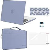 MOSISO Compatible with MacBook Pro 14 inch Case 2025 2024 2023 2022 2021 M5 M4 M3 M2 M1 A3434 A3112 A3185 A3401 A2918 A2992 A2779 A2442, Case&Bag&Keyboard Skin&Webcam Cover&ScreenFilm, Lavender Gray