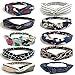 LZYMSZ Women Headbands, 10 Pack Twisted Knot Hair Bands Girls Boho Headwrap, Vintage Elastic Printed Hair Wrap, Summer Soft Hair Accessories for Daily Wearing Sport Wash Face Makeup Yoga Running