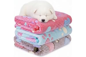 LeapSheep Pet Blankets for Dogs Cats - 3Pack Heart Pattern Super Soft Fluffy Dog Blankets for Small Medium Large Doggy Kitten