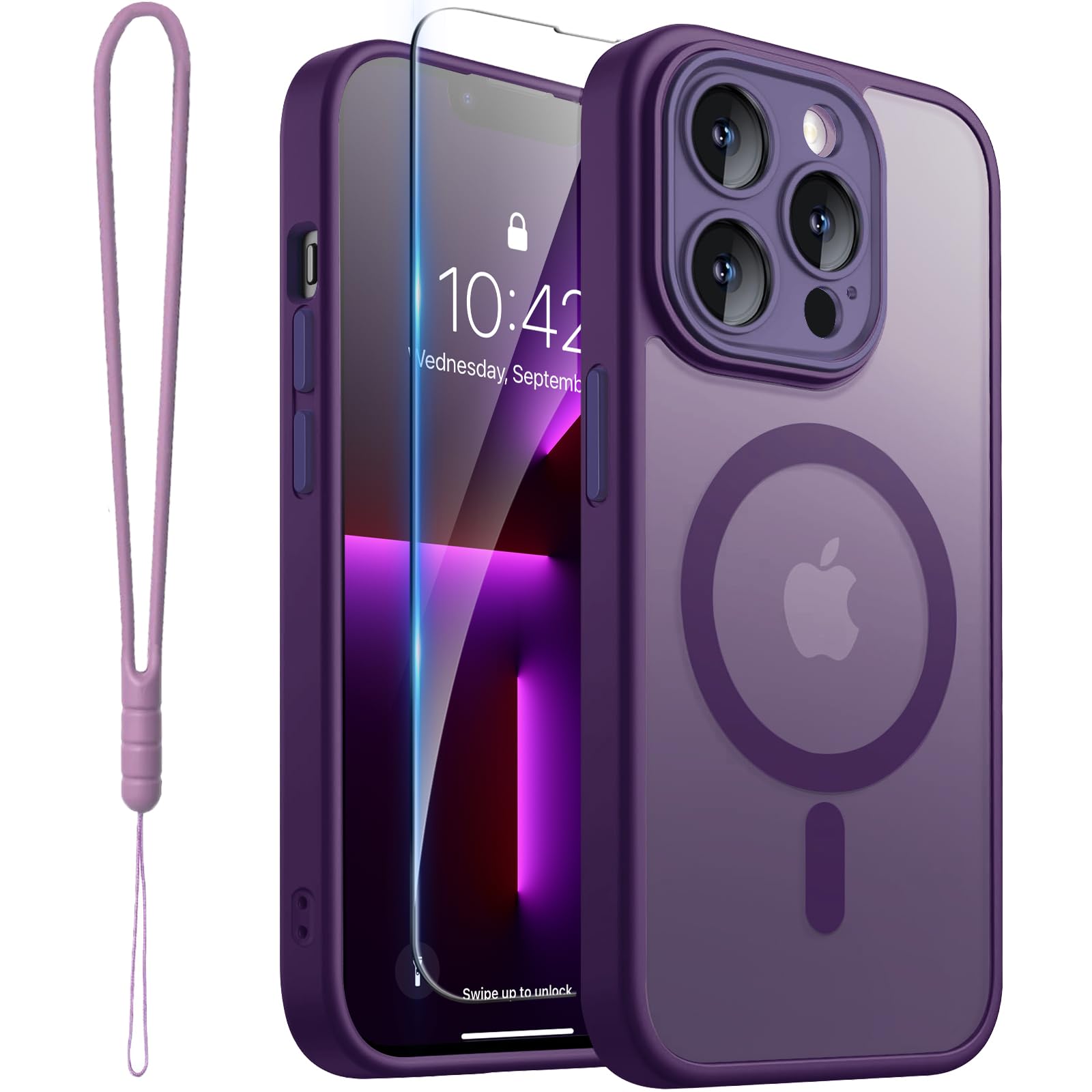 ROYBENS for iPhone 13 Pro-Max Matte Clear Case