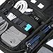 TOURIT Double Layer Electronics Accessories Organizer Bag Pouch Travel Case for Cables, Charger, Hard Drive, Memory Cards, Kindle, iPad Mini etc (Black)