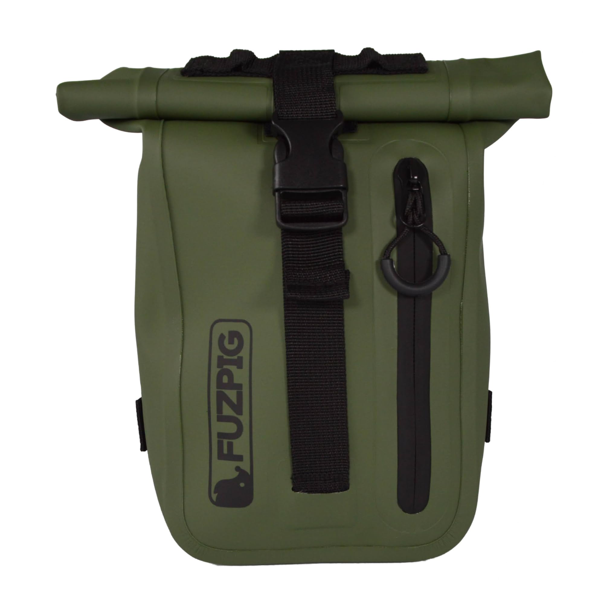 Fuzpig Roll top Waterproof Thigh Bag. Ideal for Dog Training, Horse Riding, Motorbike Riding and Outdoor Activities, Holster Bag Totally Waterproof - Olive Green