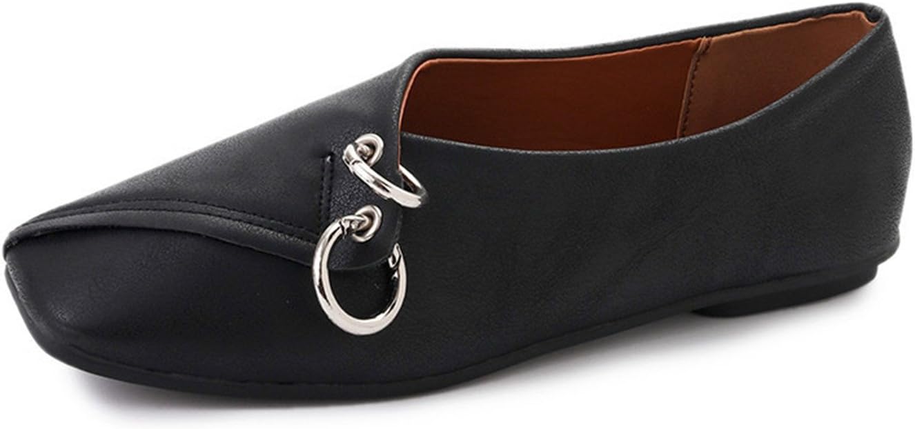 Feilongzaitianba Loafers Slip On Women's Flat Shoes Causal Ladies Shoes Soft Square Toe Zapatos Mujer