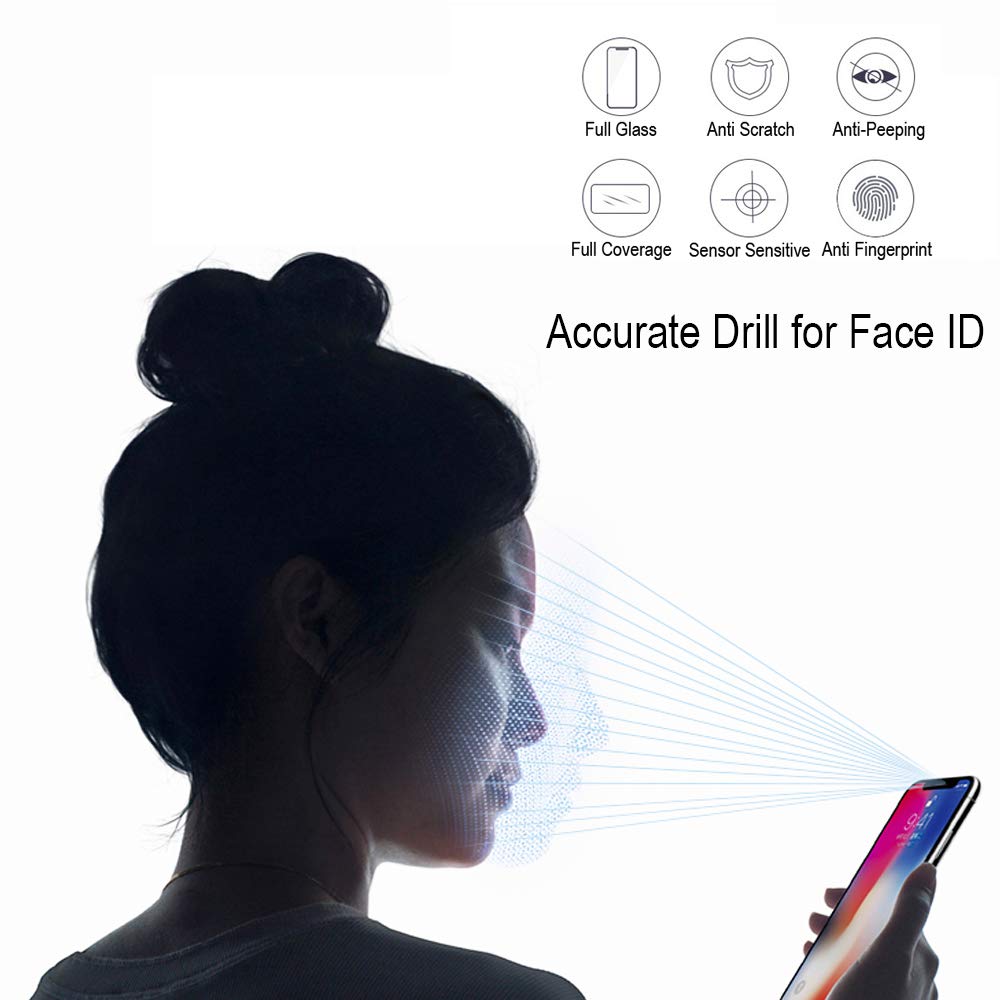 2Pack Privacy Screen Protector Glass Compatible with iPhone XR 6.1 inch Anti Spy Anti Peep Full Screen Tempered Glass for iPhoneXR 9 Hardness Bubble Free Anti Scratch Anti Fingerprint