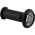 Prime-Line U 11455 Door Viewer, 200 Degree, UL Listed, Matte Black Finish, Solid Brass, 9/16 In. Diameter (Single Pack)