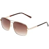 Rocawear Mens Semi-Rimless Rectangular Metal Sunglasses