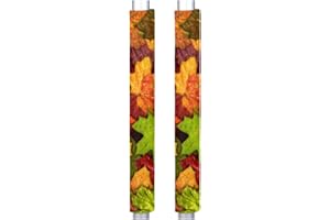 Pardick Fall Autumn Refrigerator Door Handle Covers Set of 2Fall Leaves Washable Fridge Dishwasher Mocrowave Oven Door Decor Handle Cover Keep Your Kitchen Appliance Holiday Decor