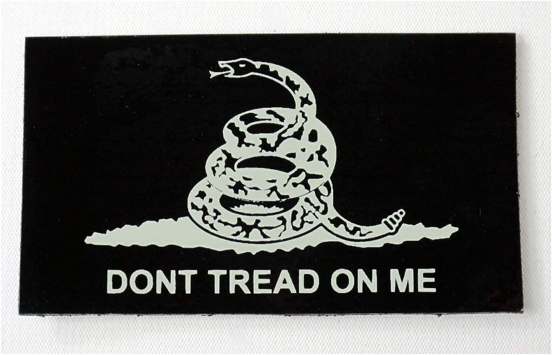 Black and Tan IR Infrared Reflective Patch Gadsden Flag DTOM (Don't Tread On Me)