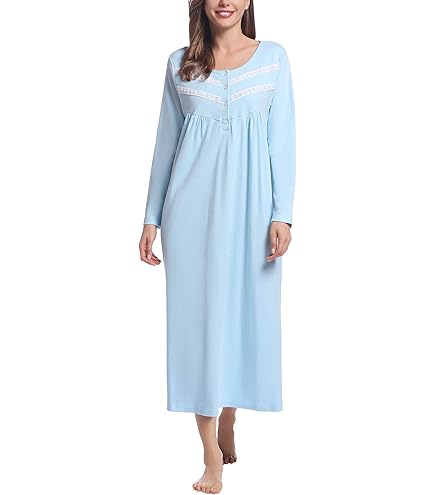 Chemise De Nuit Longue En Flanelle Pour Femme - Pyjama Chaud à Poches, Ample Et Confortable
